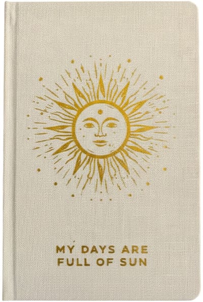 Ivoren dankbaarheidsdagboek met gouden randje - 120 pagina's - Mijn dagen zijn vol zon - cadeau voor man - cadeau voor vrouw