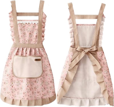 Keukenschort Roze met Grote Zakken, Verstelbare Schort voor Koken, Bakken, Tuinieren en Meer, Praktisch en Stijlvol, Geschikt voor Huis, Restaurant en Café