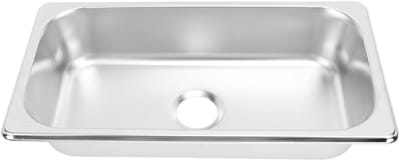Dailygoods- Wastafel ingebouwd - Roestvrij staal - Gootsteen - Spoelbak - Afvoer 40 mm - Capaciteit 325 x 176 x 65 mm - Ontwerp voor snelle ontwatering