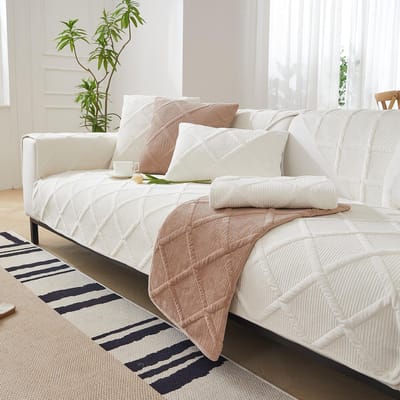 Effen kleur antislip bankhoes dikker zacht pluche bankkussen handdoek voor woonkamer meubilair decor kussenovertrekken bankhoezen 70x180cm 1pcs