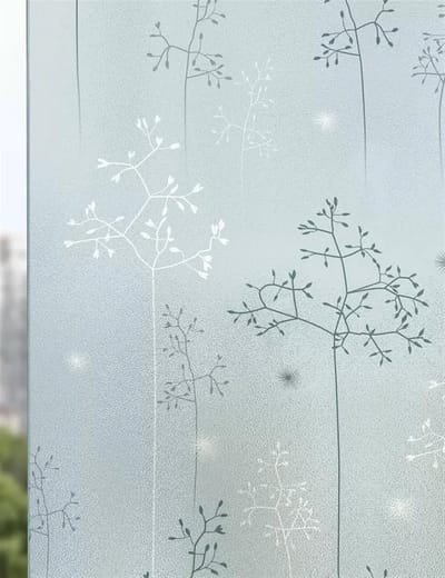 Decoratieve statische raamfolie met glas-in-lood effect voor privacy en zonwering 40 x 200 cm