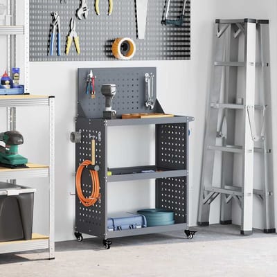 vidaXL - Gereedschapswagen - Antraciet - 65 - x - 35 - x - 111 - cm - Koudgewalst - staal