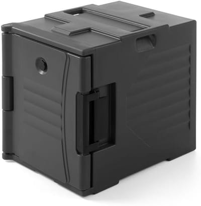 Isolatiebox Voedsel - Warmhoudcontainer Koelbox - Voedseltransport Horeca - Stapelbaar Dubbele Wand - 69x49x64cm - Grijs
