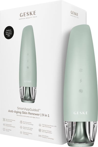 GESKE SmartAppGuided™ Anti-Aging Skin Renewer | 9 in 1 | Geavanceerde Anti-Aging | Microstroom Face-Lift | Radiofrequentie Huidverstrakking | Huidvernieuwing met Full-Spectrum LED-licht
