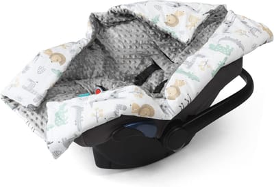 Zachte Wikkeldeken voor Babysit - Geschikt voor Maxi Cosi, Buggy en Driepuntsgordel - Dierenprint