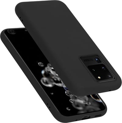 Cadorabo Hoesje geschikt voor Samsung Galaxy S20 ULTRA in LIQUID ZWART - Beschermhoes gemaakt van flexibel TPU silicone Case Cover