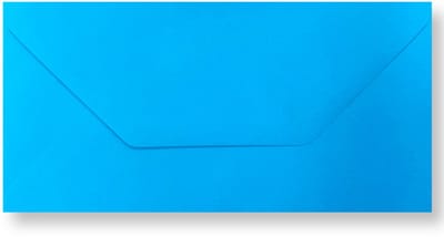 25 Luxe EA 5/6 Enveloppen - DIN Lang 11x22cm - DL Ijsvogel Blauw - 110 Grams - 110x220mm - Puntklepsluiting