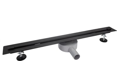 LINEA UNO - Bruva 70x7cm - Mat zwart - Douchegoot - - 991223