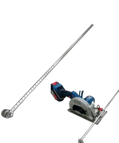 Houten Snijgids - Meetinstrument Liniaal - Precisie Houtbewerking - Instelbare Micro-afstelling - 60 cm - Metaal
