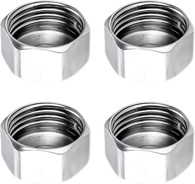 4 stuks blinde stop, waterleiding, G1/2 inch (Ø20 mm), zeskant 304 roestvrij staal, bouwstop, schroefdraadfitting binnendraad, 1/2 inch, voor tuin, waterleiding, industriële buizen, water enz