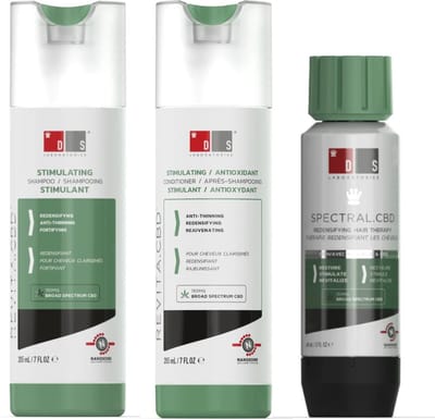DS Laboratories CBD Anti-haaruitval Set - Revita.CBD Shampoo 205 ml + Revita.CBD Conditioner 205 ml + Spectral.CDB Lotion 30 ml - Krachtige Anti-haaruitval behandeling