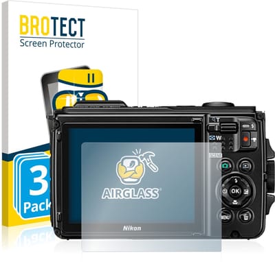 Screenprotector 3 Stuks voor Nikon Coolpix W300 Beschermglas transparant