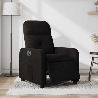 vidaXL - Fauteuil - verstelbaar - elektrisch - stof - zwart