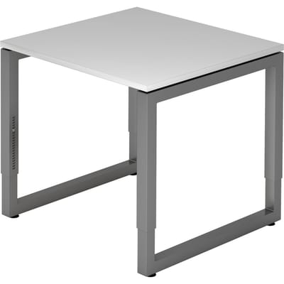 REGO 8 G | Bureau - 80 x 80 Tafelhoogte I In hoogte verstelbaar Grijs/Grafiet