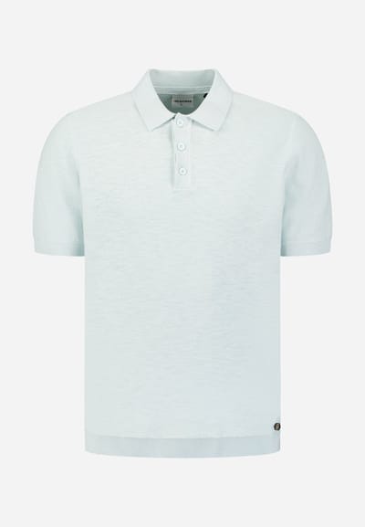 No Excess Pullover short sleeve polo slub sky