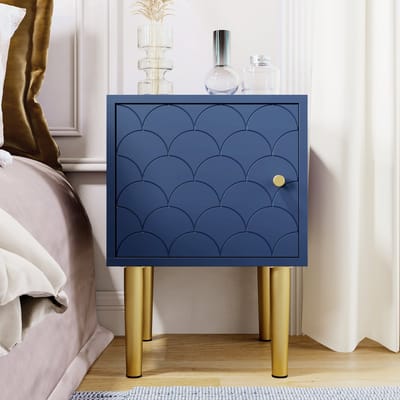 Nachttafel 35x35x50 cm - nachtkastje - dressoir - marineblauw - geschikt als koffietafel voor elke slaapkamer