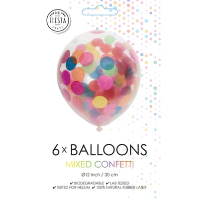 Globos Confetti Balloons Paper Confetti Mix 30cm 6 pcs.