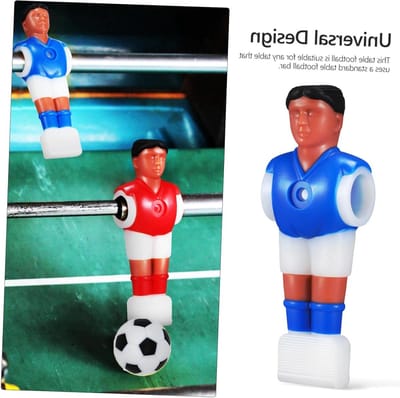 Tafel Voetbal Mannen - Reserve Spelers - Tafelspel Vervanging - Duurzaam Hars Materiaal - 11 Stuks Per Team - Rood Blauw