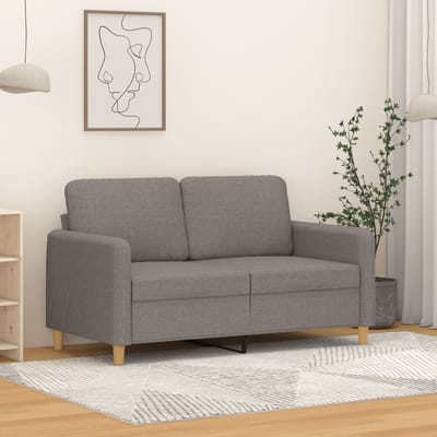 vidaXL - Tweezitsbank - 120 - cm - stof - taupe