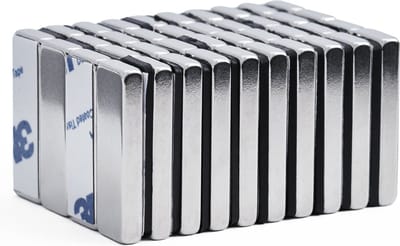 Brute Strength - Super sterke zelfklevende 3M magneetstrip - Vierkant - 30 x 10 x 4 mm - 40 Stuks - Messenmagneet - Blokmagneet