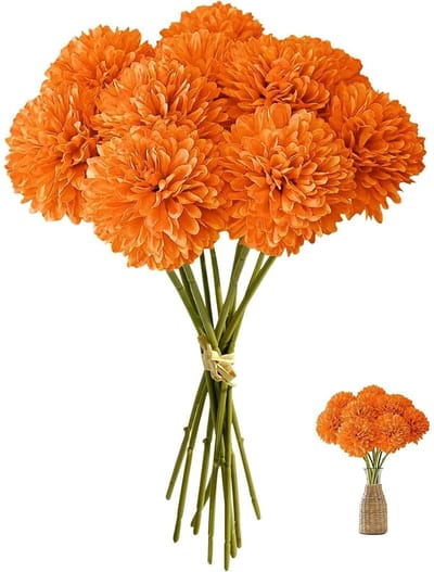 Dailygoods- Kunsthortensia Realistisch - Kunstbloemen Boeket - Kunstbloemen voor Bruiloft - Decoratie Thuis - Kunstbloemen Set 12 Stuks - Flexibele Steel
