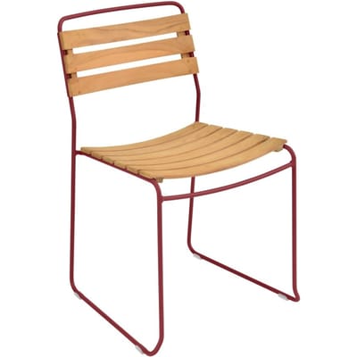 Fermob - SURPRISING Stoel Teak - 43 chili - rood