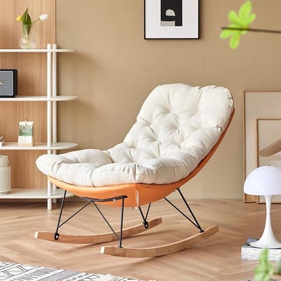 Schommelstoel - Relaxfauteuil - Ontspannen Zitten - Comfortabel Ontwerp - One Size - Oranje