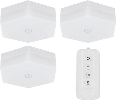 SUDOKU- LED Kastverlichting | 3x 1W | Met Afstandbedening | 4000K - Naturel Wit | Dimbaar