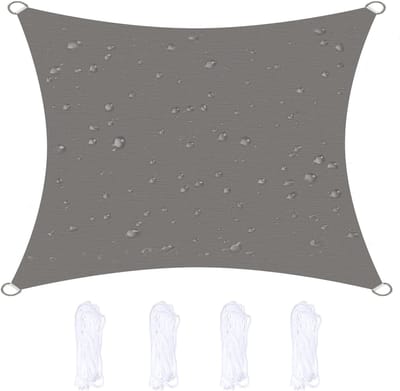 VHV - Schaduwzeil - rechthoekig model - waterdicht - 90% UV-bescherming - Oxford-stof - 2.5m x 3m - voor tuin, terras, balkon, patio, kas