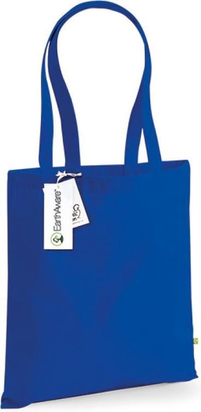 Westford Mill EarthAware® Organic Bag For Life WM801 - Bright Royal - 38 x 42 cm
