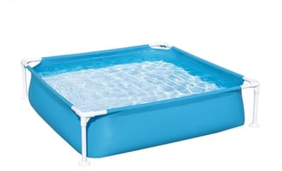 Opblaasbaar frame zwembad met metalen frame - 122x122x30,5 cm - 365 liter - Blauw