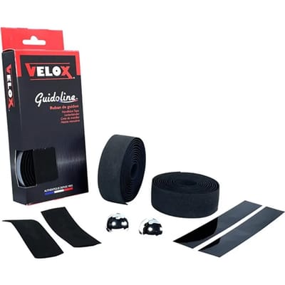Stuurlint Velox Guidoline Cork ø2,5 x 30mm 1,75m - zwart (2 stuks in een doos)