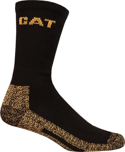 Caterpillar Unisex Essential Werksokken (5 paar) Zwart maat 35-38