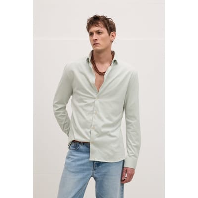 The Goodpeople Stirr Shirts Mint Green Größe: S | Casual hemden Outlet | Herren | Cyan