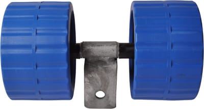 Kunststof rollenset - blauw - 74x120 mm - kantelblok 30 mm