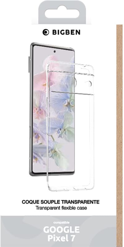 Bigben Connected, Hoesje geschikt voor Google Pixel 7 - Flexibel SiliSoft Anti-Vergeling, Transparant