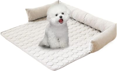 Hondenkoelmat - Verkoelende deken - Zomerse verkoeling - Antislip onderzijde - 90x90 cm - Grijs