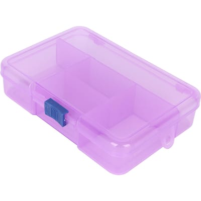 Grid Organizer Doos Paars Schuifgesp 5 Vakken Opbergcontainer voor Vingerring Oorbellen white