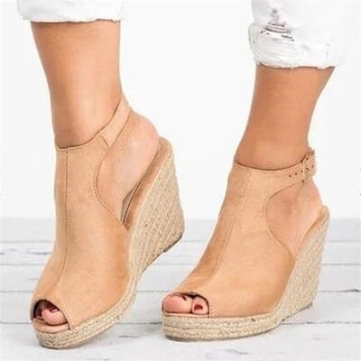 Zomer hoge sleehakken sandalen dames sexy open teen platform sandalen schoenen vrouw espadrilles sandalen 37