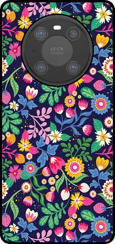 Smartphonica Telefoonhoesje Geschikt voor Huawei Mate 40 Pro met bloemen opdruk - TPU backcover case flower design geschikt voor Huawei Mate 40 Pro