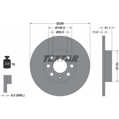 Remschijf TEXTAR 92091700