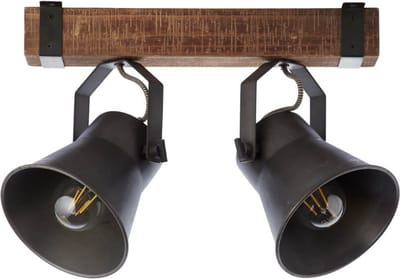 BRILLIANT lamp, plafondlamp Tannah 33cm zwart/naturel, 1x A60, E27, 52W, geschikt voor LED-lampen