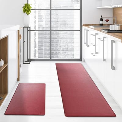 Nieuwe Eenvoudige Effen Kleur Keukenvloermat Lang PU Leer Huishoudelijk Waterdicht Antislip Mat Anti-olievlek 40*60*0.8cm