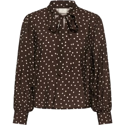Kaffe KAdotte Blouse Dames Blouse - Coffee Bean Turtledove Dot
