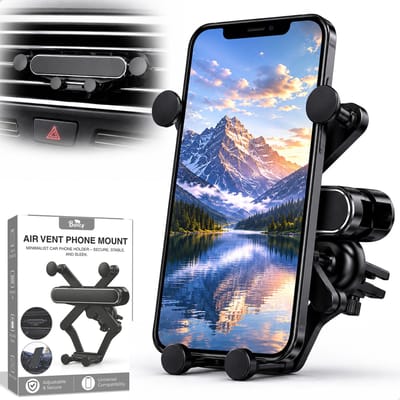 Boncy® Premium Telefoonhouders Auto Minimalistisch - GSM Houder voor Ventilatierooster - Universele Telefoonhouder Voor Ventilatie Luchtrooster - Mobiel Houder - Phone Holder Car Accessoires