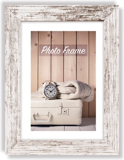 ZEP - Houten fotolijst wit/bruin Nelson 6 voor foto formaat 20x30 - V21236