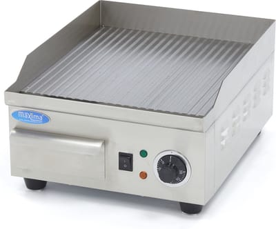 Grillplaat - Gegroefd - 36 cm - incl. Opvangbak