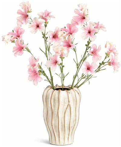 Mica Decorations Kunstbloem Petunia Floral - 5x - H89 cm - roze - kunststof - stelen kunstbloemen - boeket - rozen bloemetjes