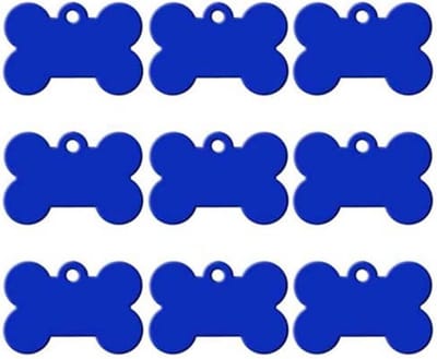 Honden Naamplaatjes - ID Kaart Labels - Huisdier Identificatie - Aluminium Materiaal - 100 Stuks - Marineblauw