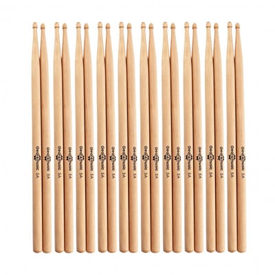 5A Houten Tip drumstokken Naturel, 10 stuks